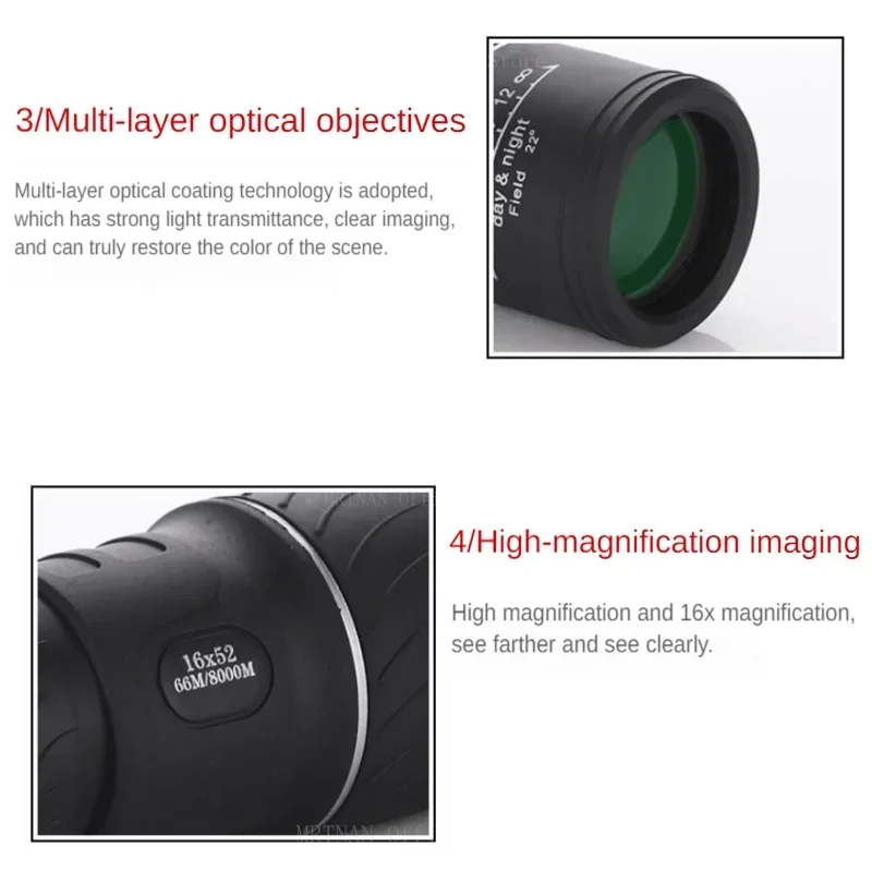 Telescopio monocular alta definición con zoom doble enfoque caza - imagen 5