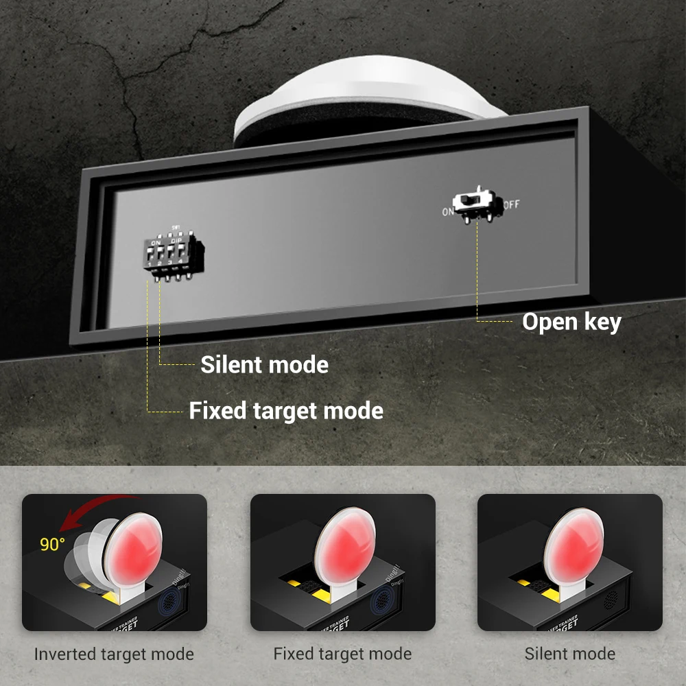 Objetivos láser de fuego seco para entrenador de tiro, entrenamiento láser electrónico, práctica de tiro, objetivo reactivo, reinicio automático - imagen 5