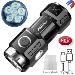 Minilinterna LED táctica magnética recargable USB para exterior