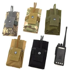 MOLLE-walkie-talkie táctico sellado de nailon, cinturón para acampar, viajes de montaña, actividades al aire libre