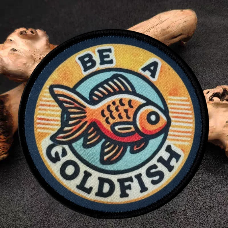 Parche con estampado de Be A Glodfish, chaleco táctico, insignia de moral con gancho y bucle, pegatinas decorativas para mochila, parches para brazalete para ropa - imagen 2