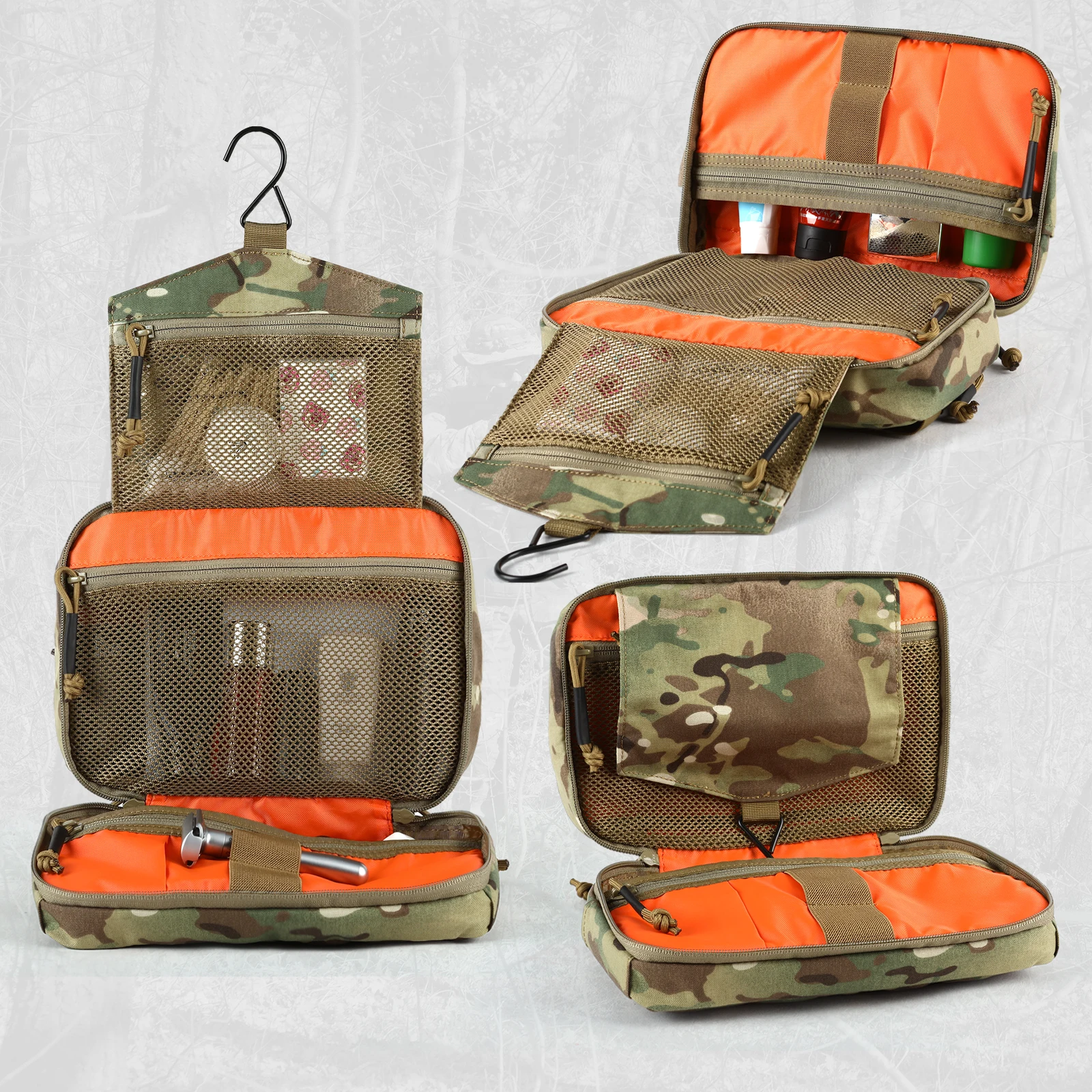 AQzxdc PTG Bolsa de aseo colgante Bolsa de cosméticos de maquillaje para mujer y hombre Bolsa de aseo de viaje portátil impermeable de gran capacidad - imagen 4