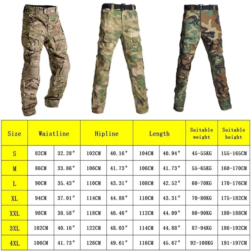 Softair-trajes de Paintball, ropa de trabajo, uniforme, traje de entrenamiento para hombre, camiseta transpirable duradera, pantalones de caza de carga con múltiples bolsillos - imagen 3
