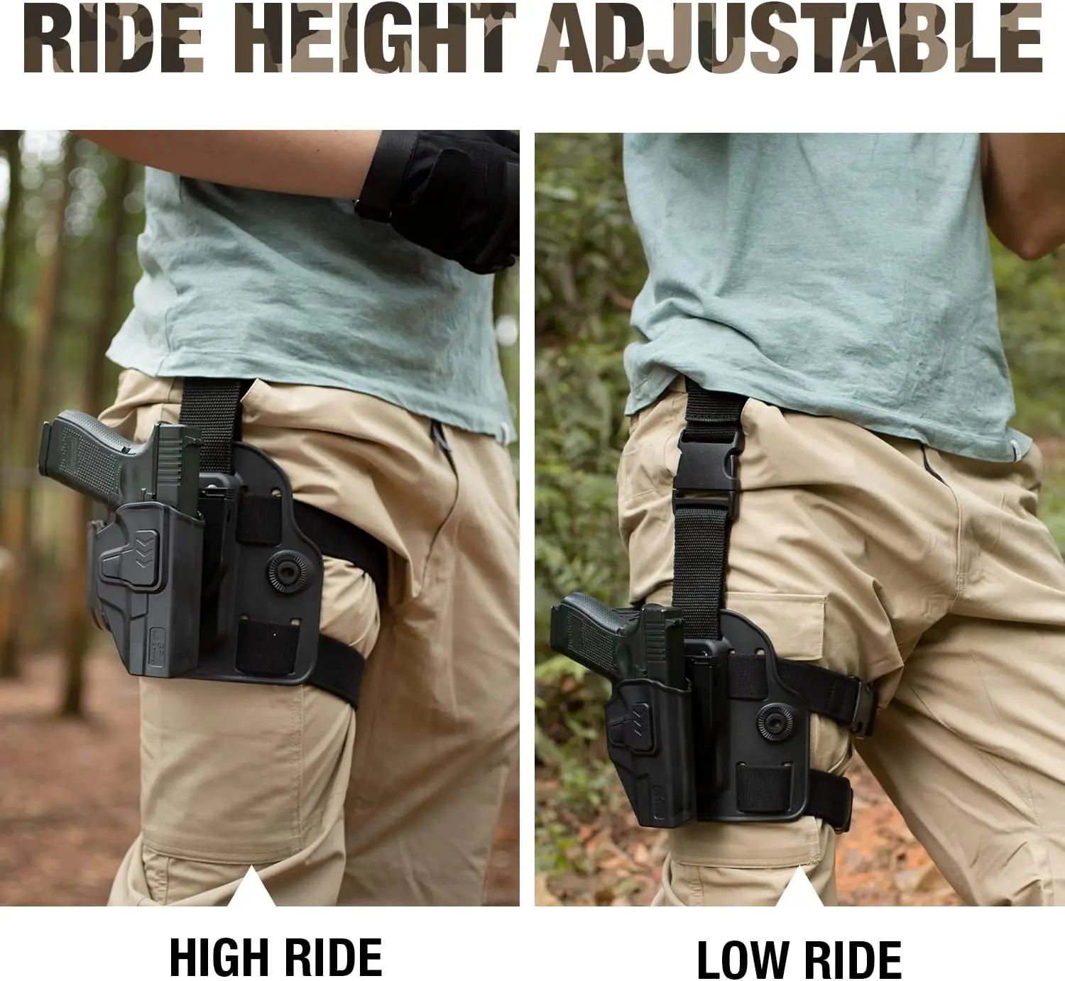 Funda M&P 9 Drop Leg compatible con Smith & Wesson M&P 9MM/.40 M2.0 tamaño completo 4,25 ''y M2.0 compacto 4'' dedo índice de retención nivel II - imagen 5