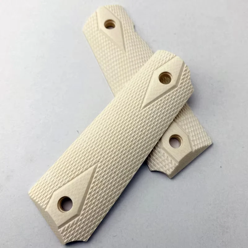 1 par de parches de mango de empuñaduras CNC 1911 de imitación de Material de resina, bricolaje personalizado, escamas de vástago, piezas de accesorios modificados - imagen 3