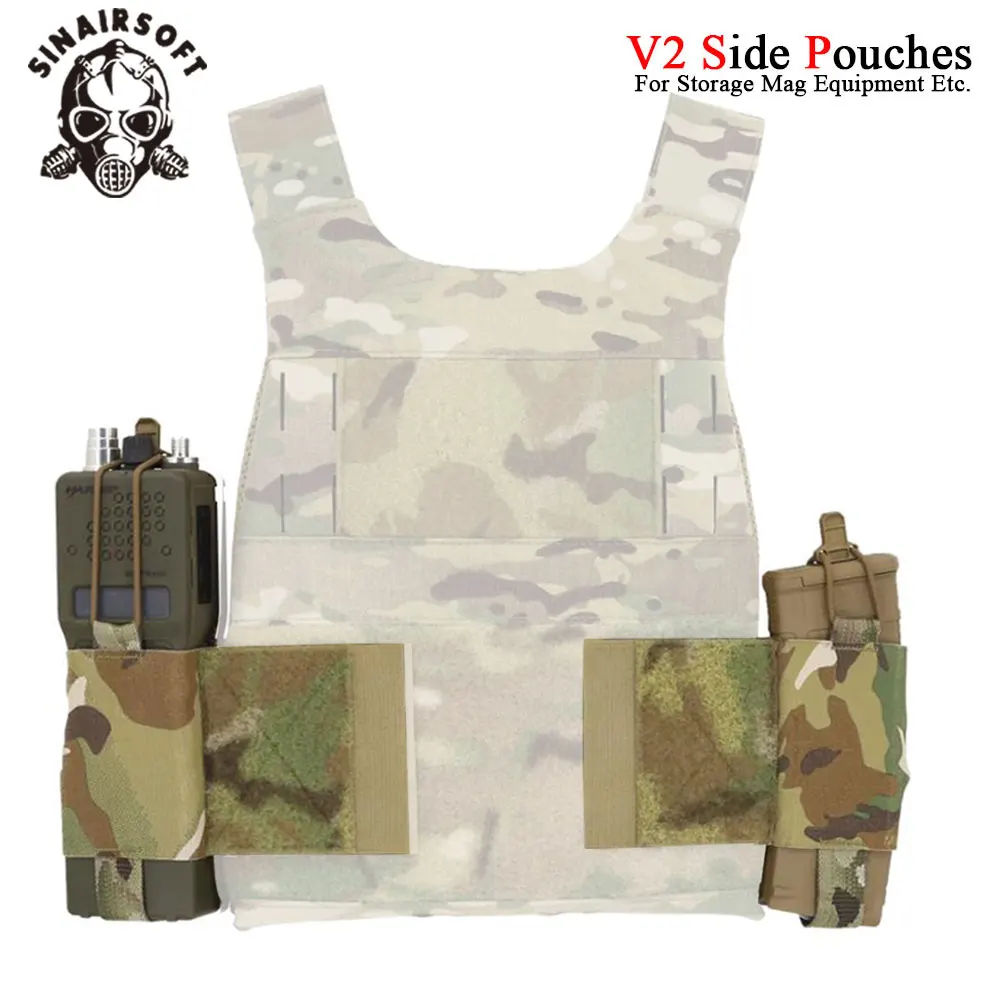 Bolsas laterales tácticas V2 para almacenamiento de revistas AR, cordón de choque de retensión Mil-spec, soporte de Radio elástico, chaleco de caza Wingman, accesorios - imagen 3