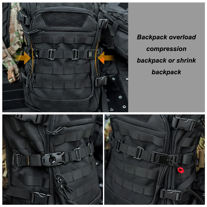 Correas MOLLE con Clips de hebilla, correas de compresión para equipo táctico, accesorio para mochila, correas de equipaje, herramientas - imagen 3