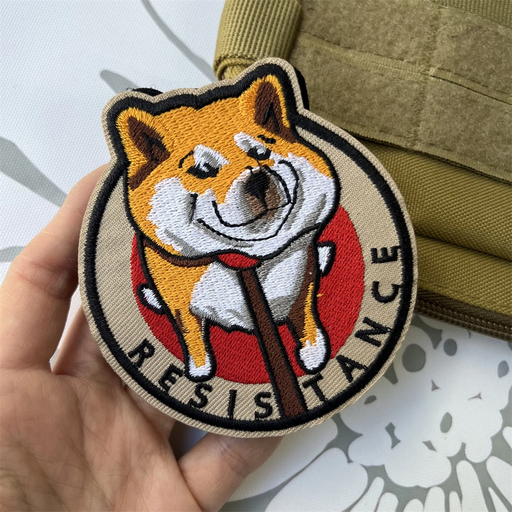 Parche de gancho y bucle bordado de resistencia SHEVRONS, insignia de moral táctica, pegatina decorativa para mochila