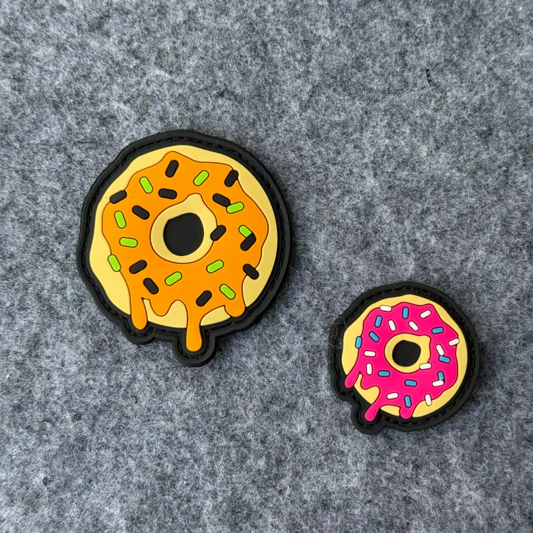 Parche moral PVC donut – Aplicación gancho y bucle para mochila - imagen 5
