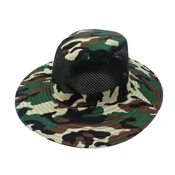 Sombrero camuflaje transpirable ala ancha para caza