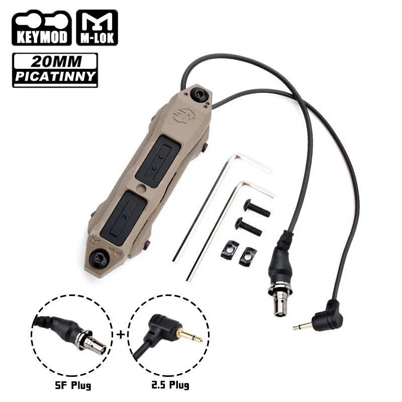 Indicador de punto rojo táctico NGAL, Wadsn M300A, luz de explorador Ngal rojo, verde, azul, láser remoto, interruptor Dual, compatible con Mlok keymod, Riel de 20MM - imagen 4