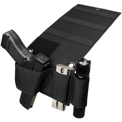 Funda táctica para pistola, funda para pistola de noche, funda para pistola cancelada con bolsa para revistas para colchón, escritorio de coche, hogar y oficina