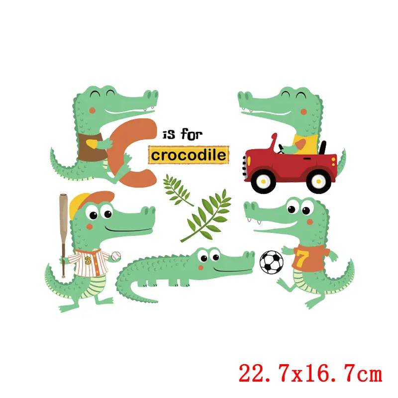 Parche de transferencia de calor de dibujos animados DIY, pegatinas térmicas para planchar ropa, apliques de camiseta, lindo Animal pequeño - imagen 4