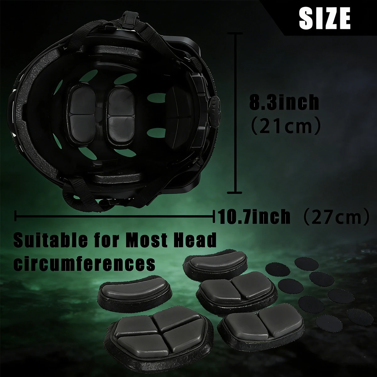 Conjunto de casco táctico Airsoft con máscara facial LED Cyber Punk, auriculares de comunicación, gafas con tapa, linterna para Paintball - imagen 4