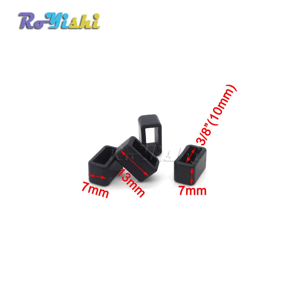 Hebillas de bucle cuadrado para cinturón de perro, arnés para Collar, mochila, correas de plástico negro de 100 pulgadas, 10mm, 3/8 unids/paquete - imagen 2