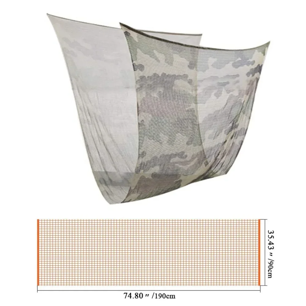 Bufanda táctica de malla de camuflaje para el cuello, pañuelo de red Keffiyeh para la cara de francotirador, velo Shemagh, envoltura para la cabeza para caza y Camping - imagen 3