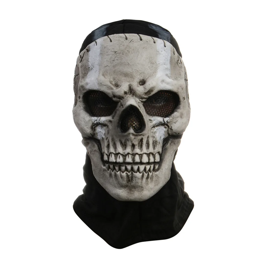 Unisex Halloween Horror Scream fantasma máscara de calavera Call of Duty MW2 casco de látex Cosplay realizar fiesta mascarada Prop - imagen 3