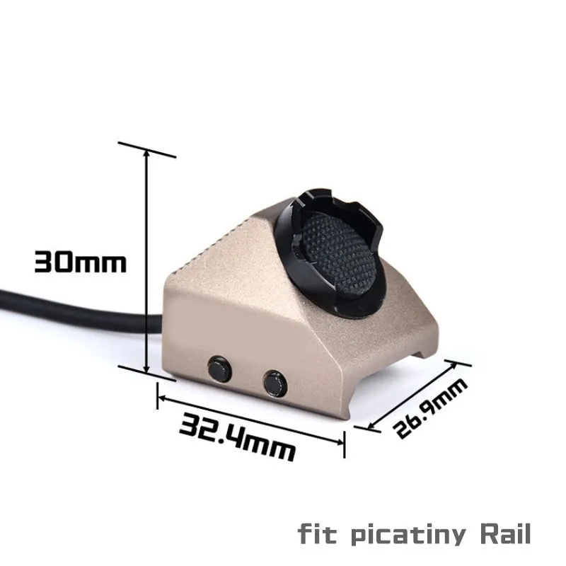 UN interruptor de botón caliente para riel de Picatiny, Control remoto, controlador de presión de doble función, Wapon de caza M300 M600, accesorios de luz - imagen 3