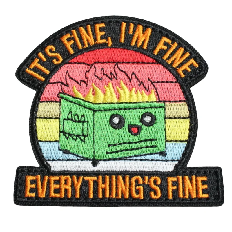 Todo es buenos contenedores de arcoíris, parche bordado táctico para ciclismo de montaña para ropa y mochila, insignia decorativa con apliques - imagen 5