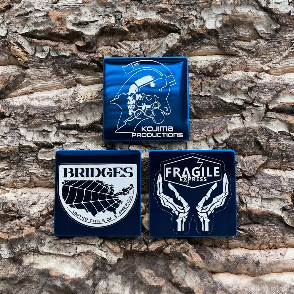 Parche metálico Death Stranding Kojima Productions BRIDGES brazalete táctico FRAGILE para decoración de mochila de ropa