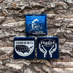 Parche táctico metálico Death Stranding Bridges Fragile para mochila