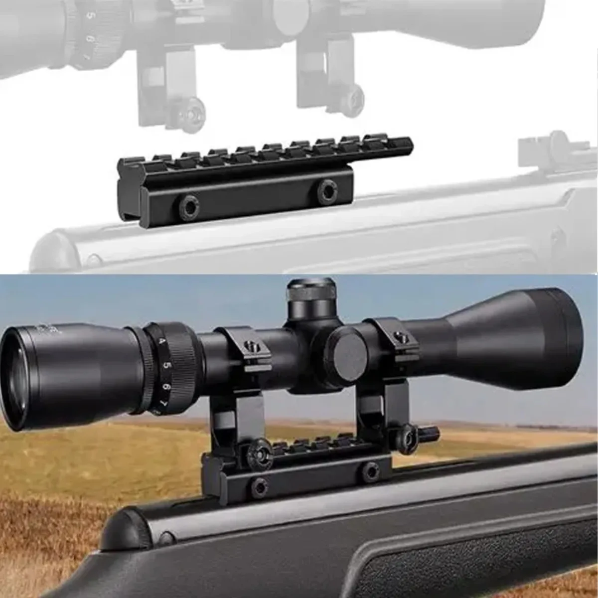 Adaptador de montaje de conversión de riel táctico de cola de milano de 11mm a 20mm, mira de punto rojo VISM, Base de riel de montaje elevador, accesorios para pistola de caza - imagen 4