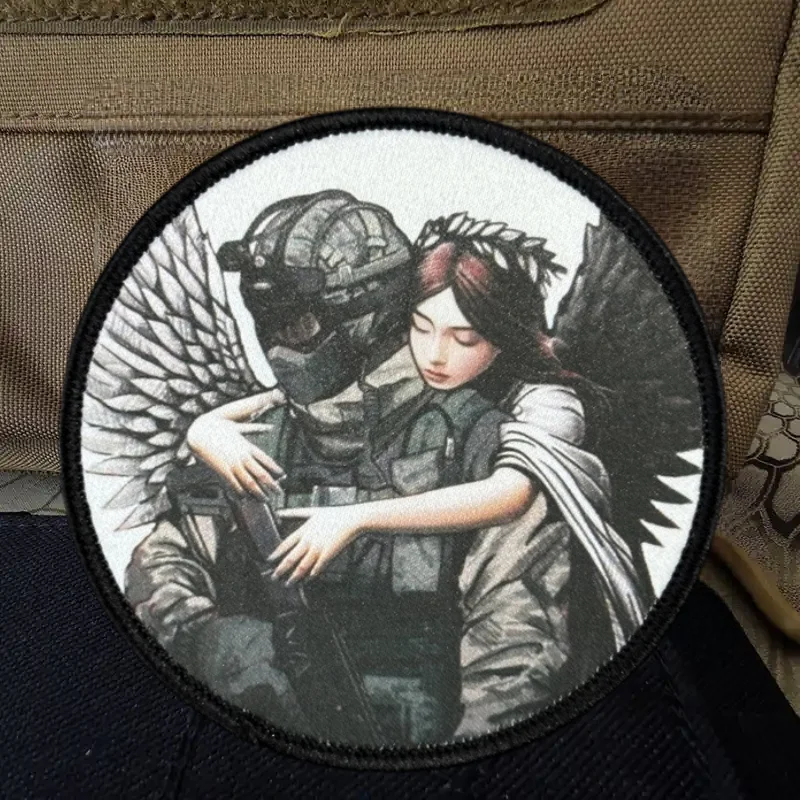 Parche con estampado de soldado de Ángel, chaleco táctico con gancho y bucle, insignia de moral, mochila, pegatinas decorativas, parches para brazalete para ropa - imagen 2