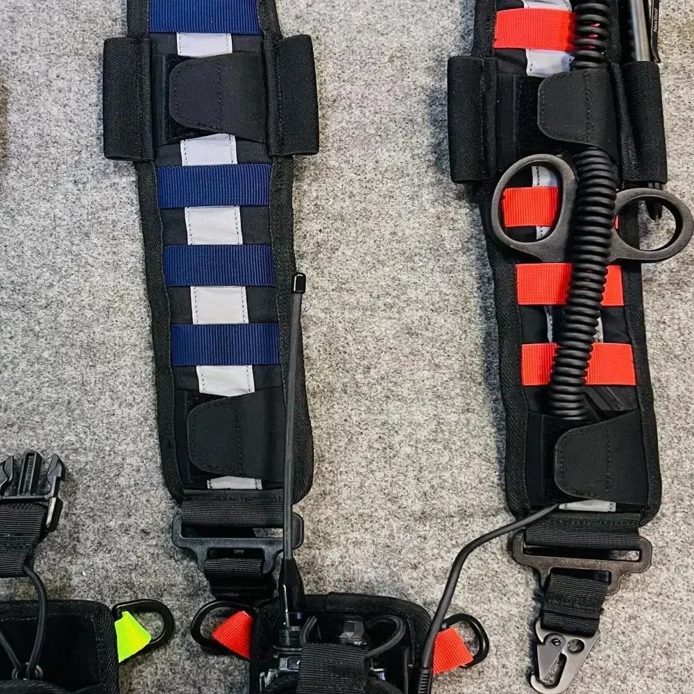 Cordón de bombero T9, Correa multifunción azul llama, estación de mano de rescate, bolso de comunicación, correa de hombro - imagen 4