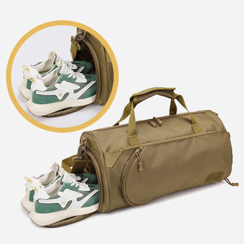 Bolsa de gimnasio para hombre, con separación bolso de hombro seca y húmeda, gran capacidad, de viaje de corta distancia, para deportes al aire libre - imagen 4