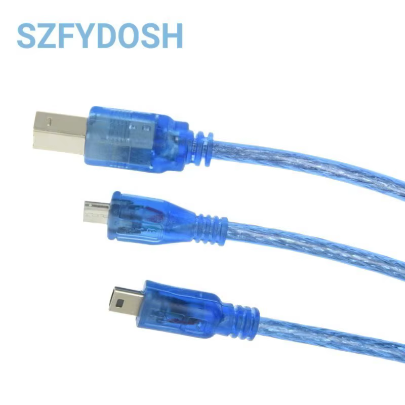 Cable USB Arduino Uno R3 Mini/Micro Nano Mega Azul - imagen 2