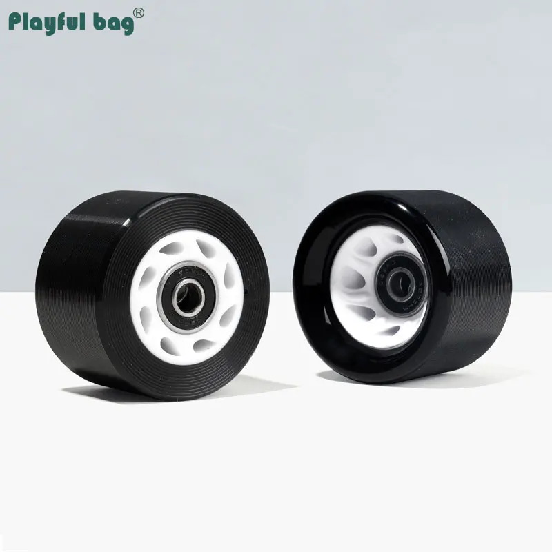 Ruedas para patines de doble rodillo, 62x42MM, PU 92A, con rodamientos de ABEC-9, accesorios deportivos para patinaje AMB274 - imagen 3