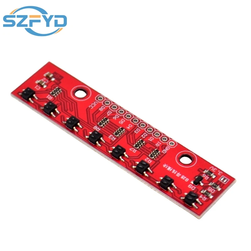 Módulo de Sensor de seguimiento IR de 8 canales, placa de detección de seguimiento de línea infrarroja de 8 canales, Detector DIY para coche inteligente Arduino - imagen 2
