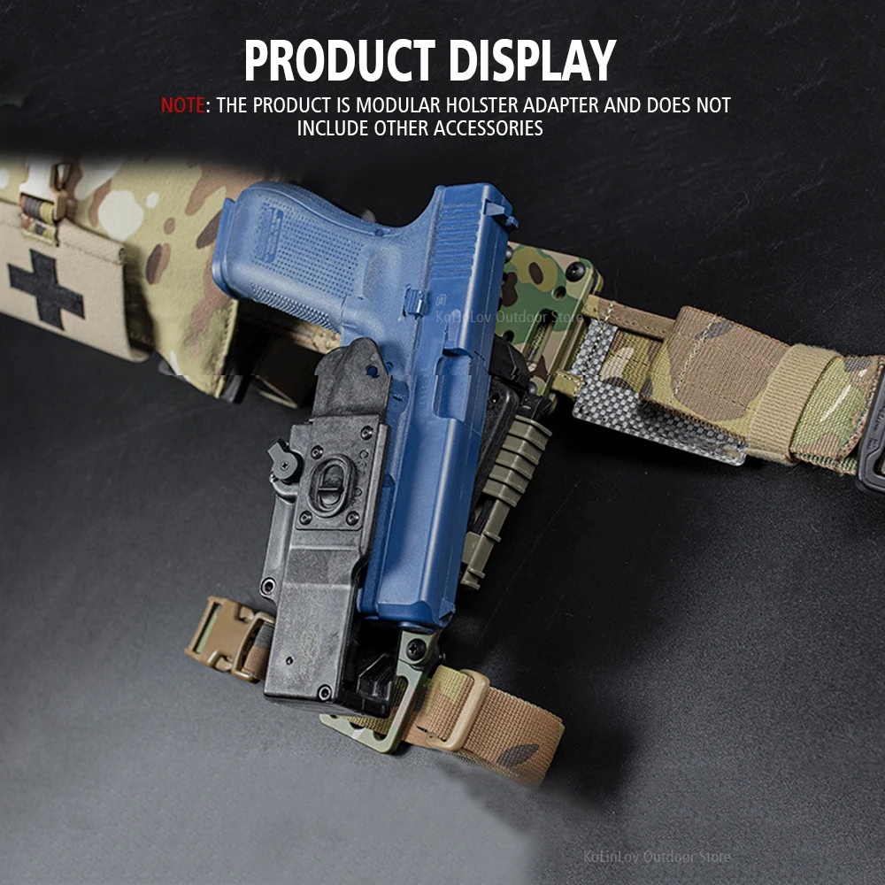 Funda Modular de Metal 6354DO, funda táctica para pistola, caza, Airsoft, adaptador Universal para Glock 17 con lámpara X300 - imagen 5