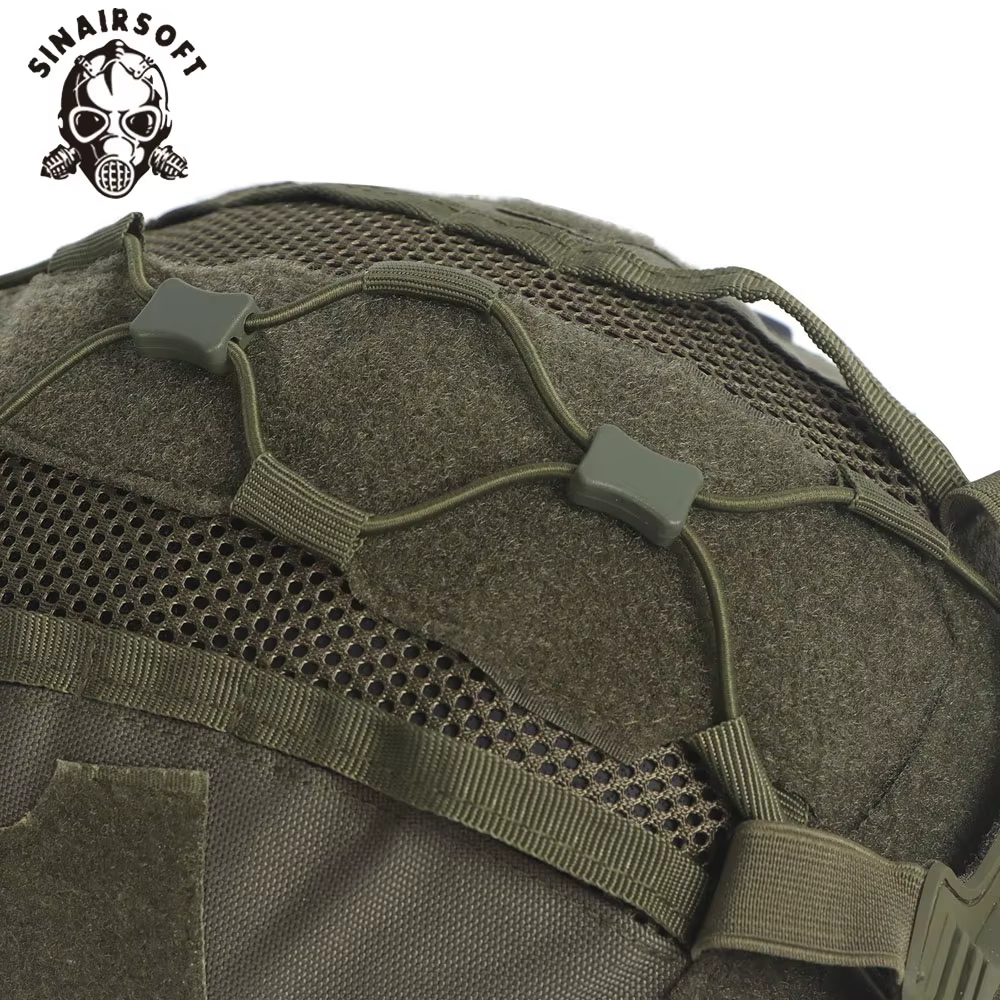 Funda táctica para casco antibalas con bolsa NVG y malla - imagen 3