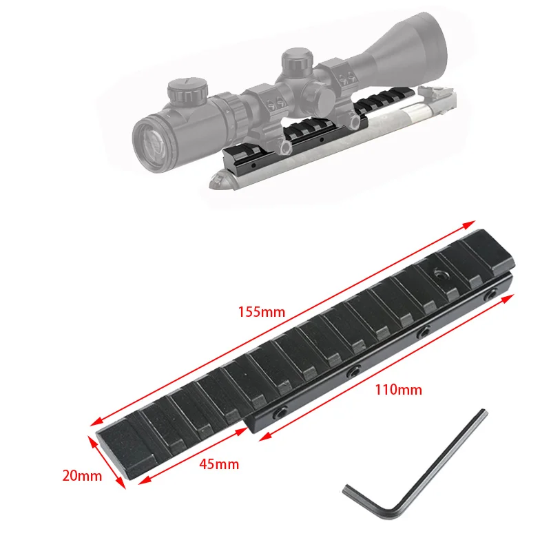 Adaptador riel Picatinny para montaje de extensión de base
