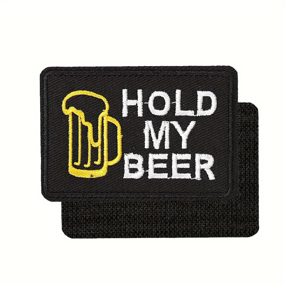 Parches Velcro Mochila TáCticos De Bordados Parche de Velcro militar táctico bordado "Hold My Beer", apliques de cierre de gancho y bucle para mochilas, bolsos, ropa, moral, 1 pieza - imagen 5