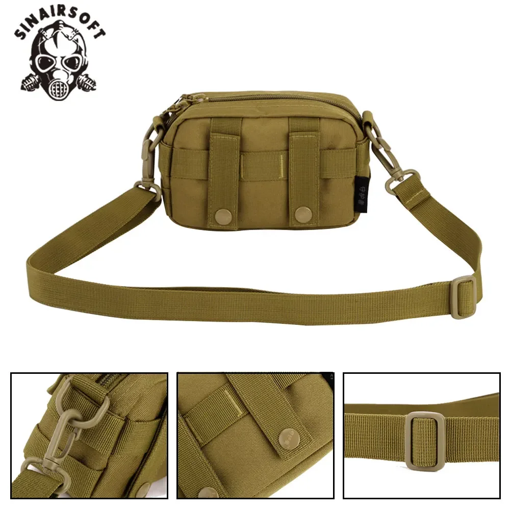 SINAIRSOFT-bolsa MOLLE de utilidad militar táctica, bandolera para deportes al aire libre, riñonera militar, paquete para senderismo - imagen 4