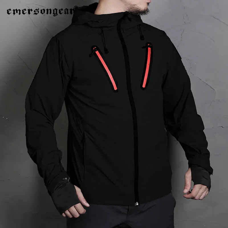 Emersongear-Chaqueta de piel para hombre, cortavientos estilo Hattori, abrigo táctico de secado rápido para montaña, senderismo, correr, montar - imagen 3
