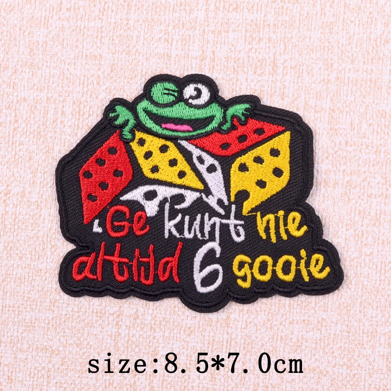 ¡Orgullo 100% de Oeteldonk! Parches tradicionales de carnaval holandés |   Diseños bordados "Mooi" "Bier". |   Pegatinas de tela termoadhesivas para fiestas - imagen 2