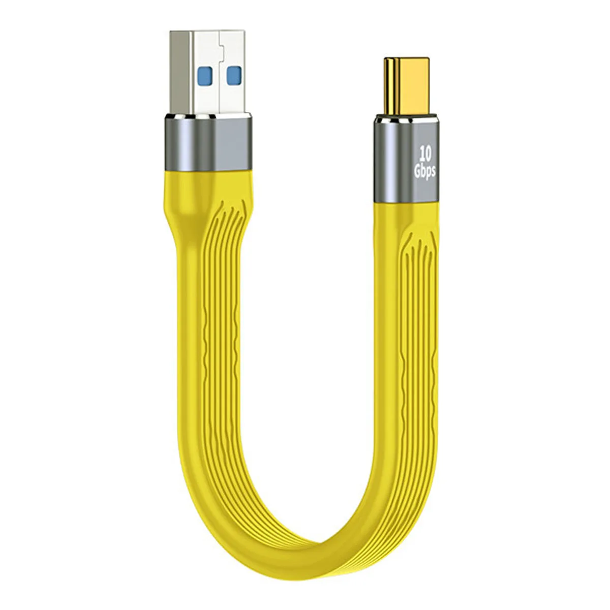 Chenyang-Cable de datos USB 3,1 tipo C macho A USB 3,0 tipo A macho, plano, Delgado, FPC, 13cm, amarillo, para ordenador portátil y teléfono - imagen 2