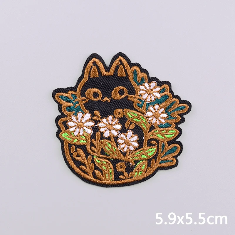 Parche bordado gato termoadhesivo para ropa, aplique decorativo - imagen 4