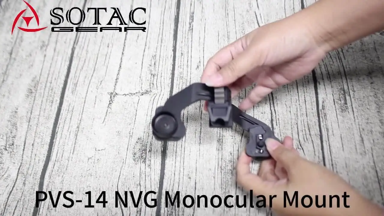 Adaptador de montaje dual monocular de visión nocturna PVS-14 con soporte de puente dual SOTAC - imagen 2