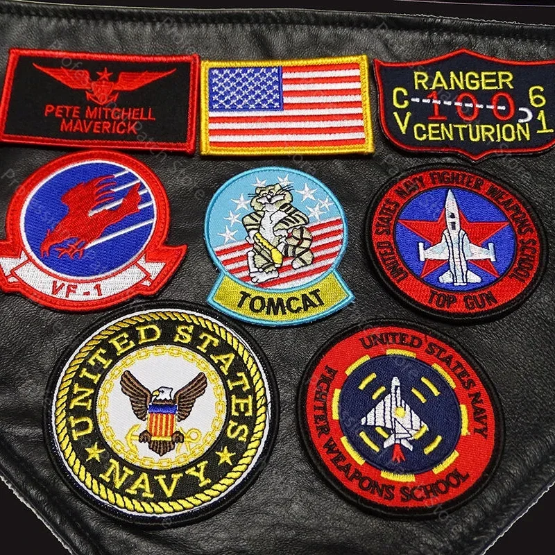 Bolsa para exteriores con pistola superior Lingyun, conjunto de brazalete para ropa, chaqueta, mochila bordada, parches de gancho y bucle para ropa - imagen 2