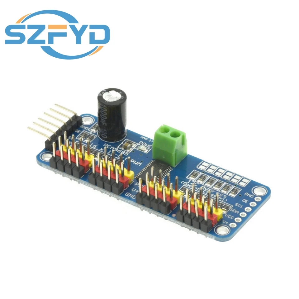 Módulo PCA9685 de interfaz I2C de controlador de servo escudo PWM de 16 canales y 12 bits para Raspberry Pi - imagen 2