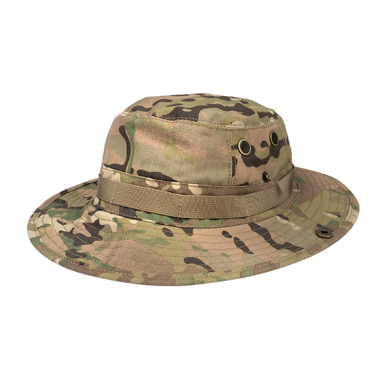 Visera de borde redondo para deportes al aire libre, sombrero de pescador de pesca, sombrero táctico, protector solar transpirable, secado rápido - imagen 4