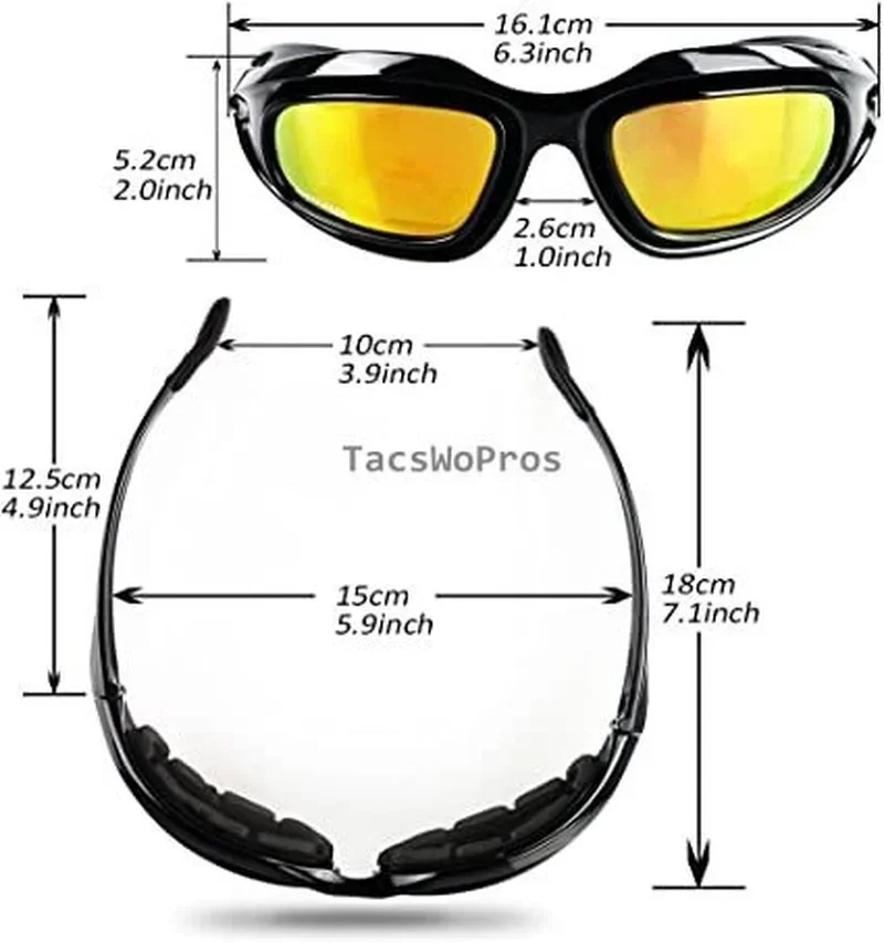 Gafas polarizadas tácticas, lentes a prueba de viento, Airsoft, Paintball, Wargame, gafas de tiro, senderismo, caza, protección UV, 4 lentes - imagen 3