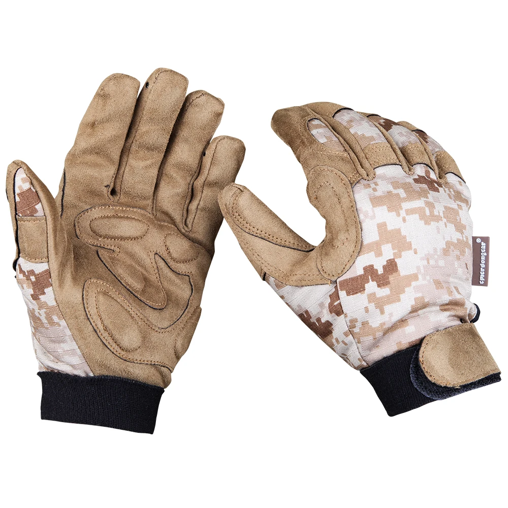 Emersongear-guantes de combate ligeros de camuflaje, ropa de mano táctica con dedo completo, para acampar, pescar, cazar, senderismo al aire libre - imagen 2