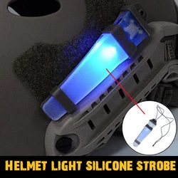 Luz estroboscópica para casco táctico de silicona impermeable