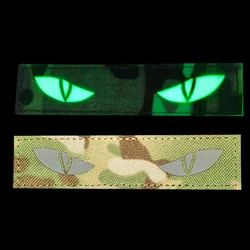 Parche táctico ojos gato diablo brillo oscuridad gancho combate Ranger