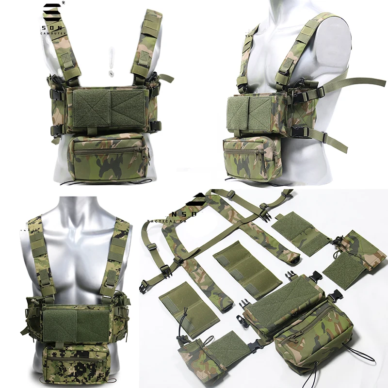 Chaleco táctico para colgar en el pecho, accesorios de equipo de extensión protectora multifuncional desmontable - imagen 2